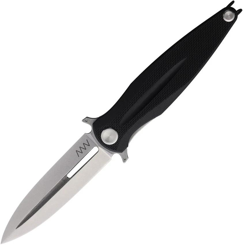 Acta Non Verba Z400 Liner Lock Knife Sleipner Steel Spear Point Black G10 Extended Tang EDC Ready by Acta Non Verba Knives