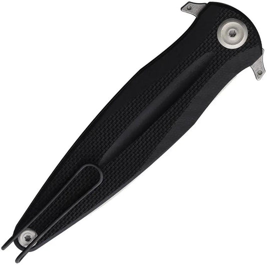 Acta Non Verba Z400 Liner Lock Knife Sleipner Steel Spear Point Black G10 Extended Tang EDC Ready by Acta Non Verba Knives