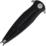 Acta Non Verba Z400 Liner Lock Knife Sleipner Steel Spear Point Black G10 Extended Tang EDC Ready by Acta Non Verba Knives
