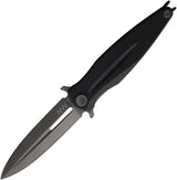 Acta Non Verba Z400 Linerlock Knife With DLC Sleipner Blade Black G10 Handle Pocket Clip Extended Tang For EDC Fans by Acta Non Verba Knives