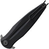 Acta Non Verba Z400 Linerlock Knife With DLC Sleipner Blade Black G10 Handle Pocket Clip Extended Tang For EDC Fans by Acta Non Verba Knives