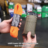 Atwood Rope MFG Ready Rope Neon Orange Paracord Tool With Built In Blade And Cord Lock For Campers by Atwood Rope MFG