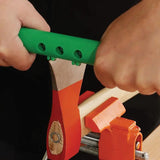 AccuSharp Axe And Tool Sharpener 1003C Green ABS Handle Sharpens Both Sides In A Few Strokes For DIYers by AccuSharp