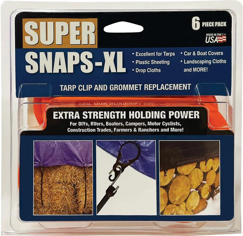 AccuSharp Super Snaps XL 6 Pack 1008C Heavy Duty Trap Clips And Grommets Replacement For Tarps Sheeting And Covers by AccuSharp