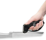 AccuSharp 15 Degree Knife Sharpener For Straight And Serrated Edges With Black Handle Clam Pack For Home Cooks by AccuSharp