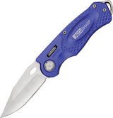 AccuSharp Wheel Lock Blue 701C Knife with 2.5 Inch Satin Clip Point Blade and Blue Aluminum Handle with Pocket Clip by AccuSharp