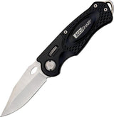 AccuSharp Wheel Lock Black 703C Folding Knife With 2.5 Inch Satin Clip Point Blade Aluminum Handle Glass Breaker by AccuSharp
