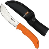 AccuSharp 9 Inch Butcher Knife With Satin 420 Stainless Blade Orange Rubber Handle Belt Sheath Included For Home Cooks by AccuSharp