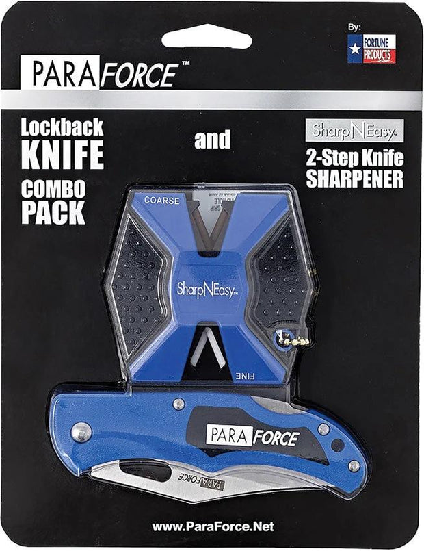 AccuSharp ParaForce Lockback Knife With Two Step Sharpener 810C Carbide Ceramic Sharpening by AccuSharp