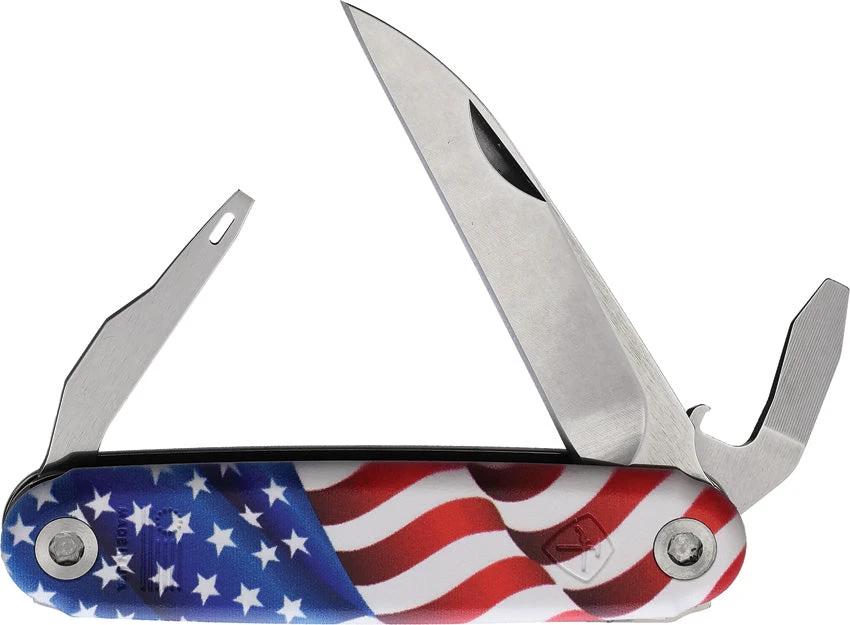 American Service Knife Alchesay Folder Whar Flag ASK-003 FLG by American Service Knife