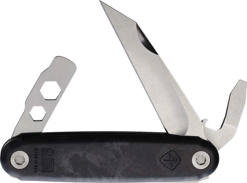 American Service Knife The Iron Sides Folder Seax CF ASK-004 CF by American Service Knife