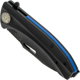 ASP Police Duty Linerlock Assisted Opening Knife For EDC Officers With Blue Line Tribute Spacer by ASP