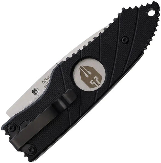 Hoffner Knives Snap Linerlock - Black G10 Handle With 3.5 Inch Satin VG-10 Blade Partially Serrated by Hoffner Knives