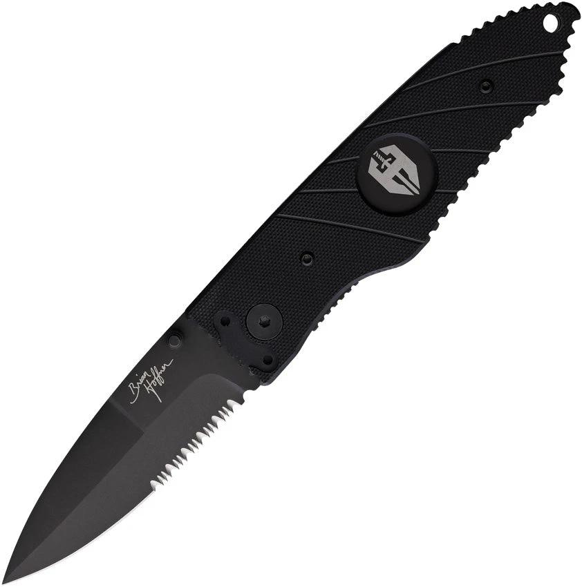 Hoffner Knives Snap Linerlock Double Black FK-S3CBK-FB by Hoffner Knives