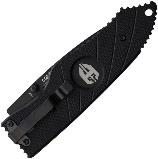 Hoffner Knives Snap Linerlock Double Black - VG-10 Stainless Blade, Black G10 Handle And Pocket Clip by Hoffner Knives