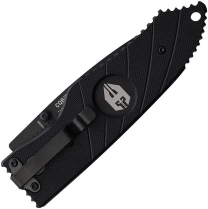 Hoffner Knives Snap Linerlock Double Black - VG-10 Stainless Blade, Black G10 Handle And Pocket Clip by Hoffner Knives