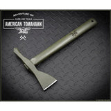 American Tomahawk Model 1 OD Green Hickory 14 Inch Tomahawk For Outdoors Survivalists 1060HC Steel Head by American Tomahawk