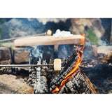 Arctic Legend Durable Fold Out BBQ Skewers for Campers Outdoor Cooks with Curly Birch Handle Rust Resistant Prongs by Arctic Legend