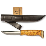 Arctic Legend AL-903 Fixed Blade Knife Satin Finish Stainless Blade Curly Birch Handle For Hobbyists And Collectors Gift by Arctic Legend