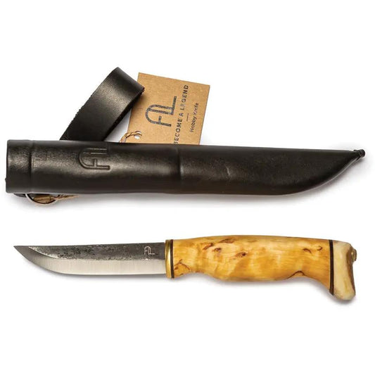 Arctic Legend Hobby Fixed Blade Knife Curly Birch AL910 For Outdoor Enthusiasts And Hobbyists by Arctic Legend