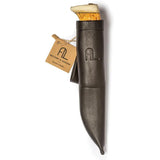 Arctic Legend Rugged Hunter Fixed Blade Knife For Hunters Curly Birch Handle Reindeer Horn Pommel 3.5 Inch Carbon Steel by Arctic Legend