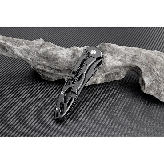 Artisan Hoverwing Framelock D2 EDC Knife 3.75in Blade Rugged Black 1801P-BK For Everyday Carry Outdoor by Artisan
