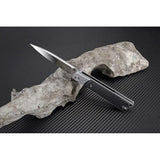 Artisan Classic Linerlock Knife 1802P-BKC EDC Ready 3.75 Inch Satin D2 Blade Black Handle by Artisan
