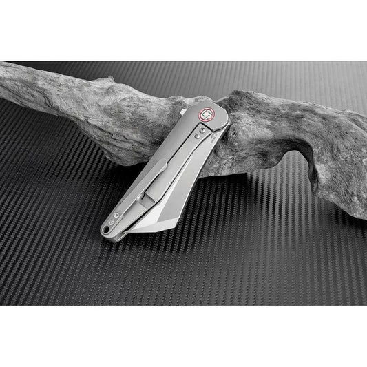 Artisan Osprey Framelock Gray M390 Folding Knife For EDC Enthusiasts Precision Durability Refined Style by Artisan