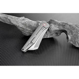 Artisan Osprey Framelock Gray M390 Folding Knife For EDC Enthusiasts Precision Durability Refined Style by Artisan