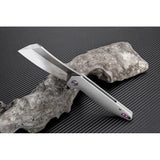 Artisan Osprey Framelock Gray M390 Folding Knife For EDC Enthusiasts Precision Durability Refined Style by Artisan