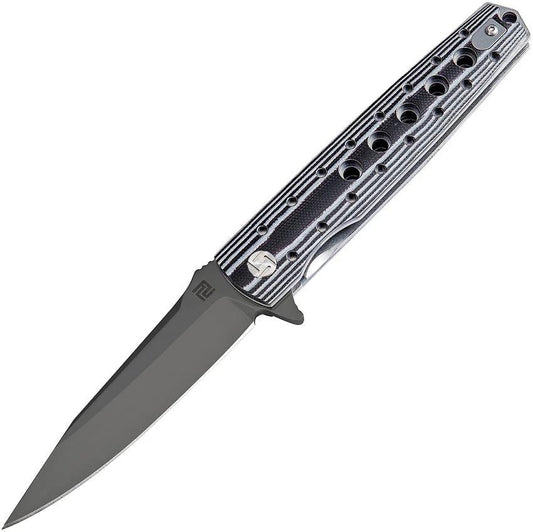 Artisan Virginia Linerlock D2 Blk/Wht 1807P-BBW by Artisan