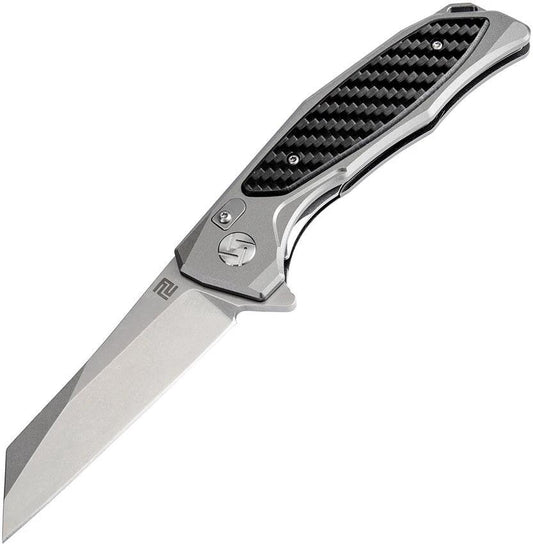Artisan Megahawk Linerlock Gray CF D2 1809P-GCF by Artisan