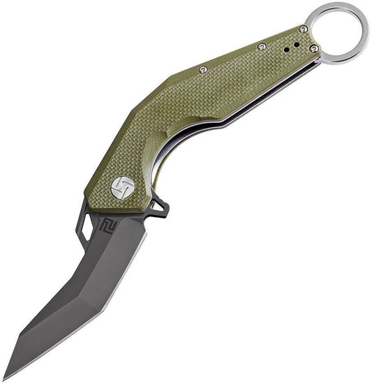 Artisan Cobra Linerlock D2 Green 1811P-BGNF by Artisan
