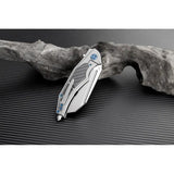 Premium Artisan Apache Nomad Framelock Knife Gry M39 3.5in Blade For EDC And Outdoor Enthusiasts by Artisan