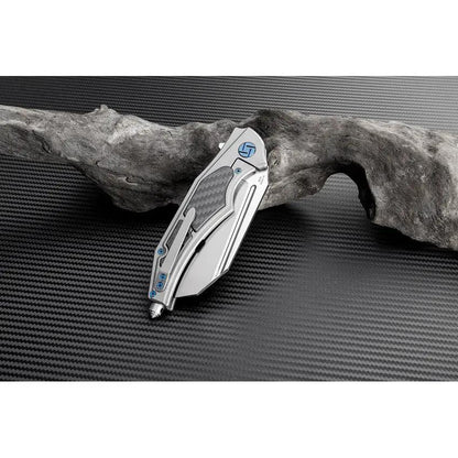 Premium Artisan Apache Nomad Framelock Knife Gry M39 3.5in Blade For EDC And Outdoor Enthusiasts by Artisan