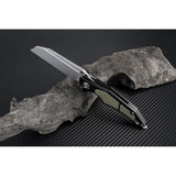 Artisan Apache Nomad Linerlock Folding Knife 3.5in D2 Blade Green Handle for EDC and Outdoor Enthusiasts by Artisan