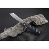 Artisan Tomahawk Linerlock Black 1815PBKC 5in Closed 3.75in D2 Blade G10 Handle Extended Tang Lanyard Clip EDC by Artisan