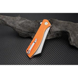 Premium Artisan Tomahawk Linerlock Orange EDC Folder With D2 Stonewash Blade G10 Handle Pocket Clip Extended Tang by Artisan