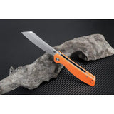 Premium Artisan Tomahawk Linerlock Orange EDC Folder With D2 Stonewash Blade G10 Handle Pocket Clip Extended Tang by Artisan