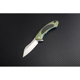 Artisan Immortal Framelock Folding Knife Blue Titanium S35VN Blade For EDC Enthusiasts by Artisan