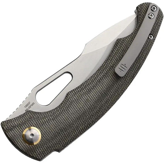 Artisan Xcellerator Linerlock Green Micarta EDC Knife With Stonewashed AR RPM9 Blade by Artisan