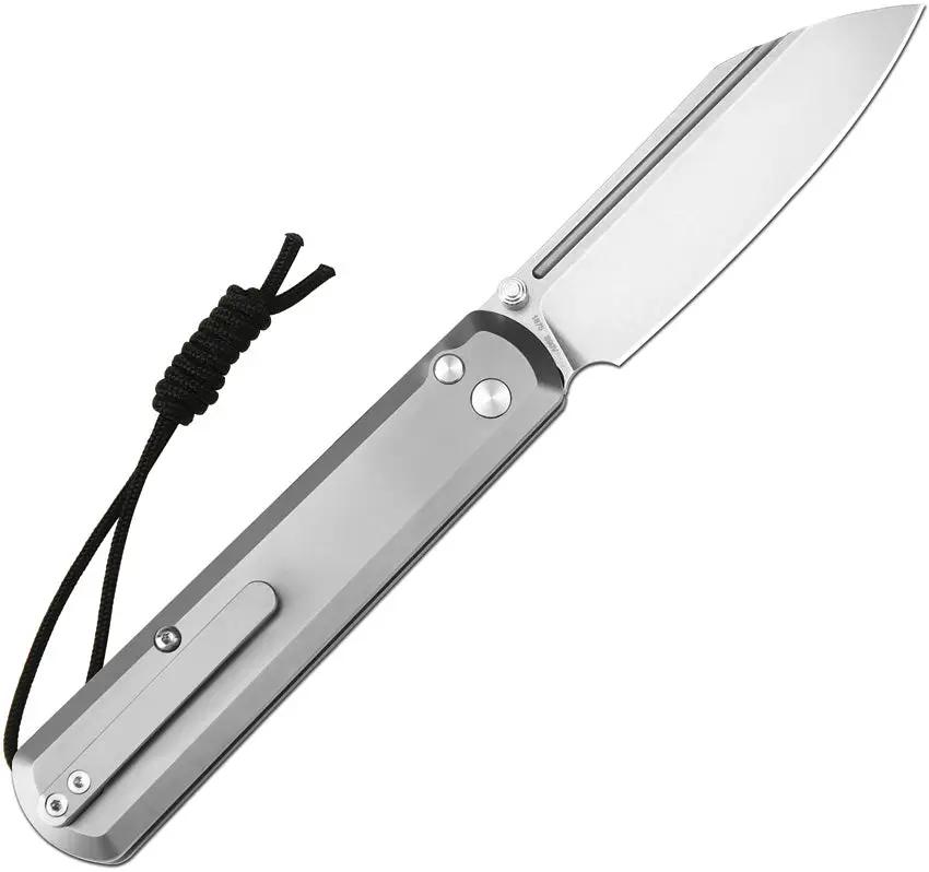 Artisan Holm Button Lock Knife Gray Titanium Handle S90V Wharncliffe Blade For EDC Enthusiasts by Artisan
