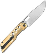 Artisan Beest Linerlock Brass Folding Knife Compact EDC For Everyday Carry Everyday Utility by Artisan
