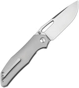 Artisan Keras Framelock Premium Compact Edc Knife With S35VN Blade And Gray Titanium Handle For Knife Enthusiasts by Artisan