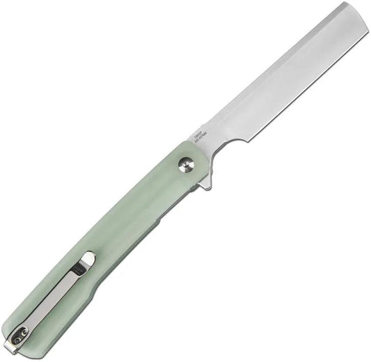 Artisan Orthodox Linerlock Rugged Jade G10 Handle Knife 3.5 Inch Satin Blade AR RPM9 For EDC Enthusiasts by Artisan