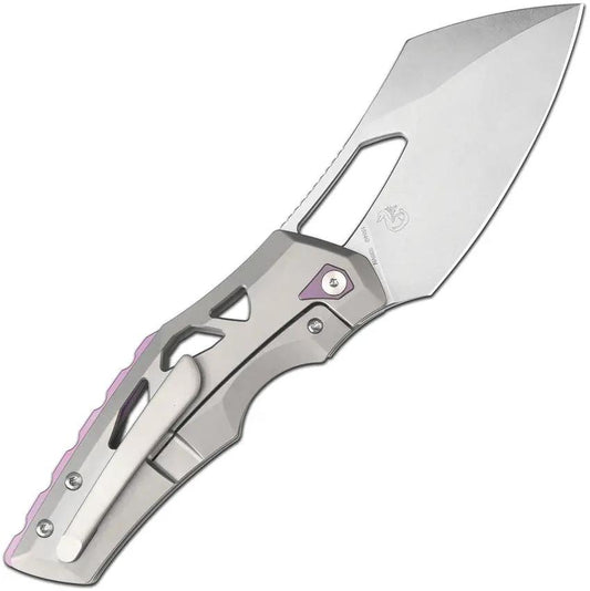 Artisan Tortoise Framelock Titanium Knife 1884G-PU Wharncliffe S35VN 5in EDC Premium by Artisan