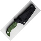 Auxiliary Manufacturing Karl Jr Deadhead Fixed Blade Knife For Outdoor Enthusiasts 7In Overall Full Tang Green Micarta by Auxiliary Manufacturing