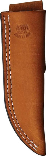 Anza Fixed Blade Knife 709R AJB Amber Jigged Bone Handle Full Tang with Leather Sheath for Outdoorsmen by Anza
