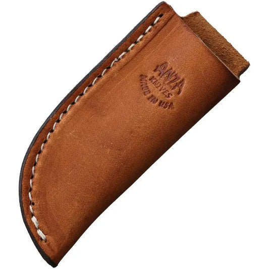 Anza Premium Fixed Blade Knife LJ Bone 8-1 Full Tang File Blade With Brown Leather Sheath For Outdoors Enthusiasts by Anza