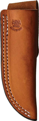 Anza Fixed Blade Knife Amber Jigged Bone Handle Full Tang File Blade Rugged Leather Sheath For Outdoor Enthusiasts by Anza